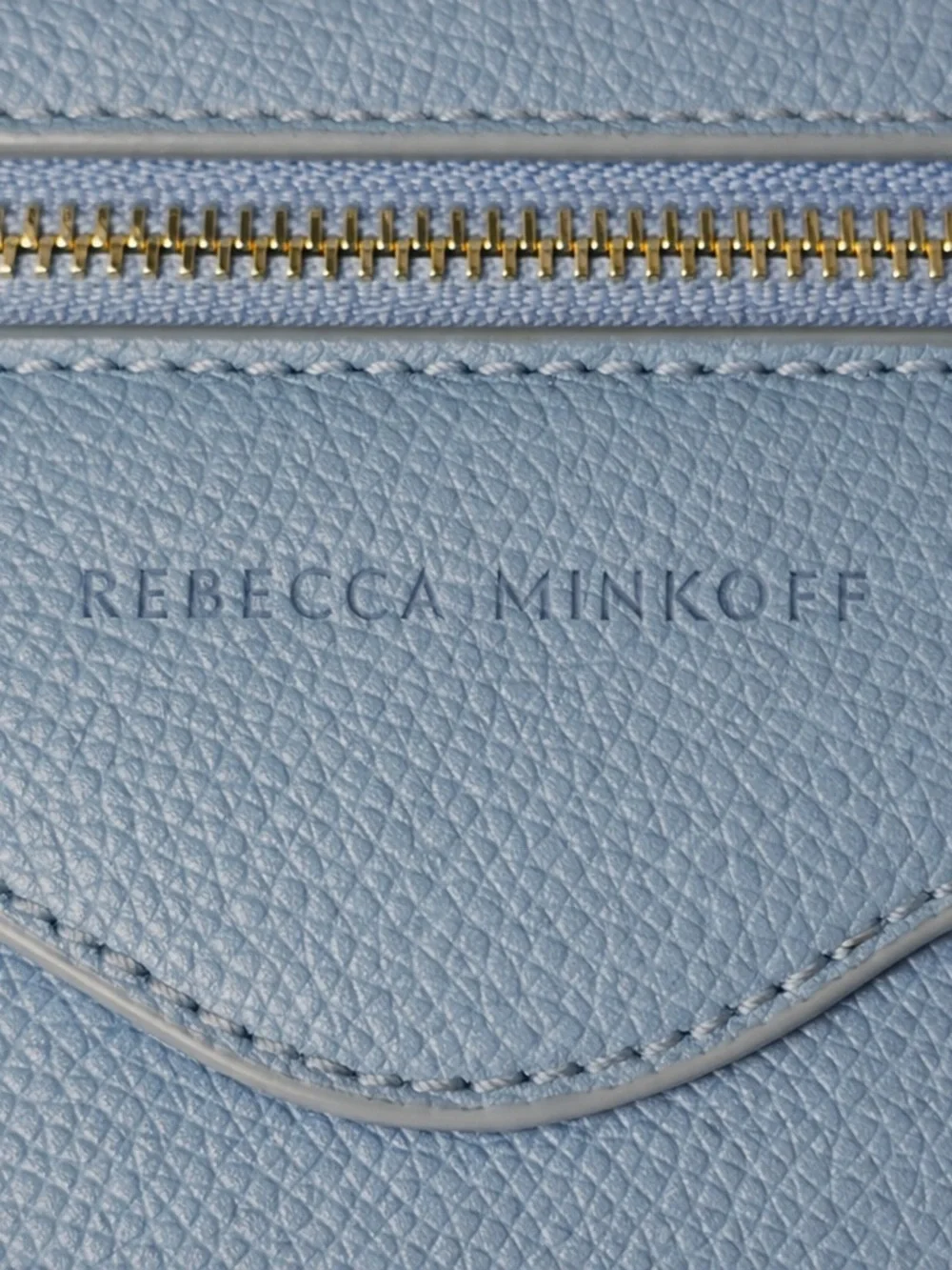 Rebecca Minkoff Blue Leather Crossbody Bag Silver Hardware Adjustable Strap - Picture 5 of 9